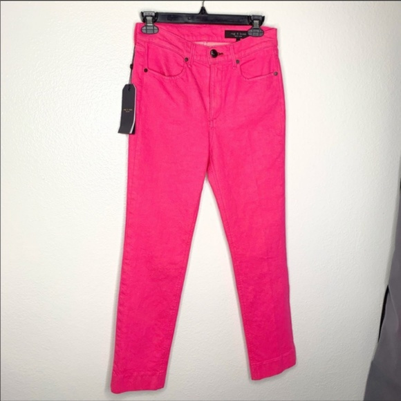 rag & bone Skinny Jeans Size 27 Bull Pink Ankle - Picture 4 of 8